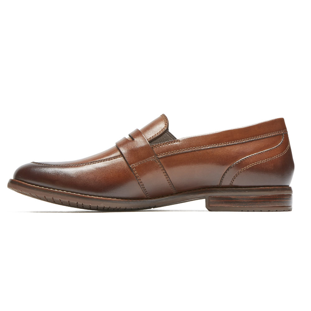 Rockport Loafers For Mens Brown - Style Purpose 3 Double Gore Penny - WY1790625